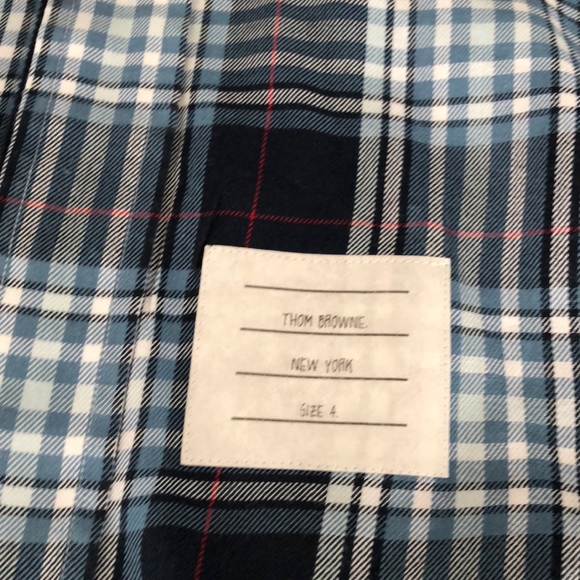 THOM BROWNE Beautiful Plaid Shirt Size XL - Picture 3 of 3
